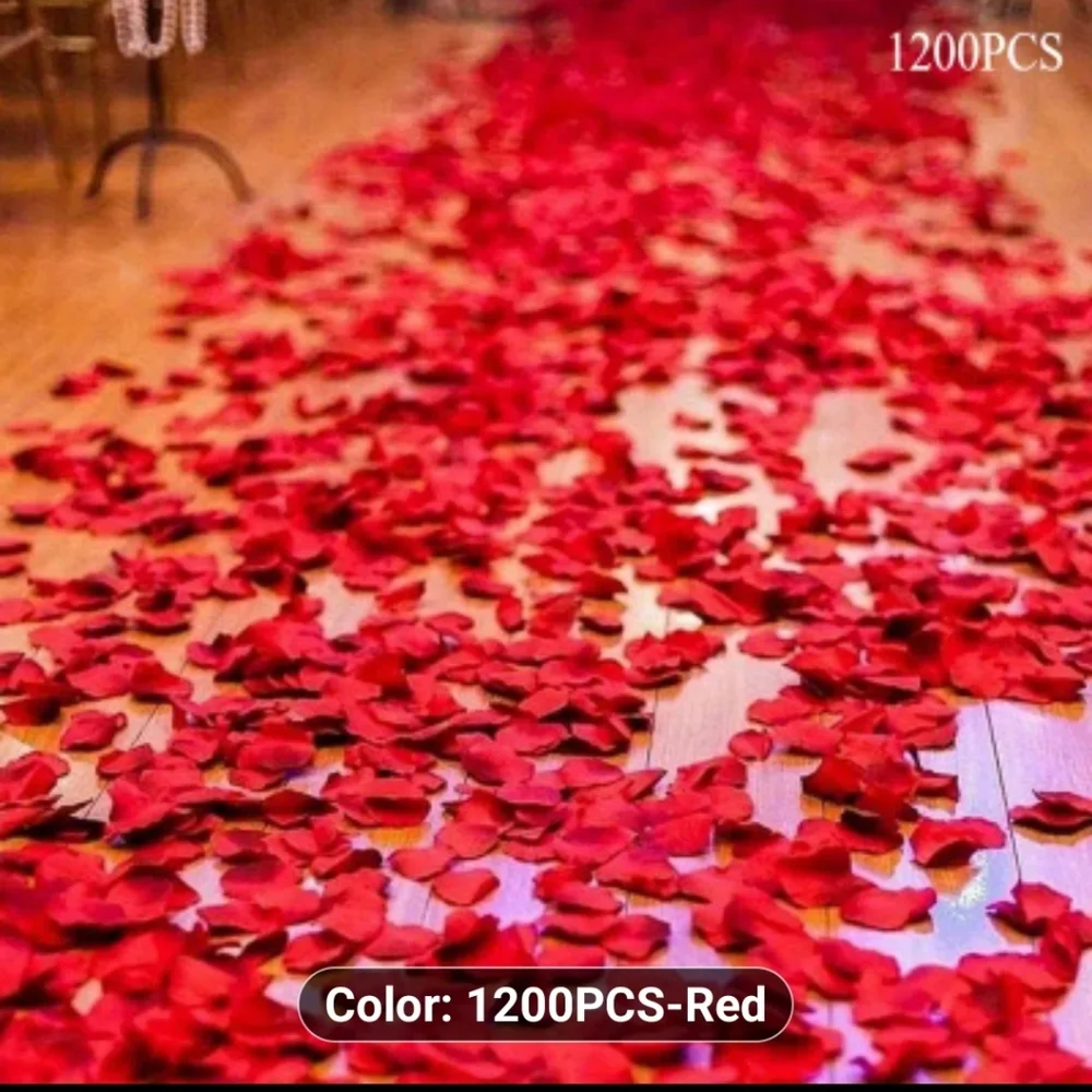 PREMUIM RED WEDDING AISLE SCATTER FLOWERS ROSE PETALS 1200 PIECES